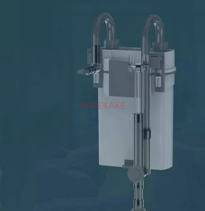 Fish tank filter wall mounted circulation system