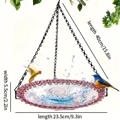 Hanging Bird Bath Feeder Set with Chain