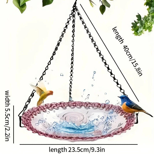 Hanging Bird Bath Feeder Set with Chain