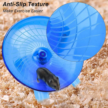 Blue Silent Hamster Exercise Wheel – 7 Inch Quiet Spinner Running Disc