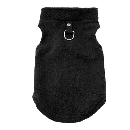 Factory Custom-Made Dog Clothes, European and American Amazon Pet Clothes, Thickened Solid Color with Leash, Fleece Pet Supplies
