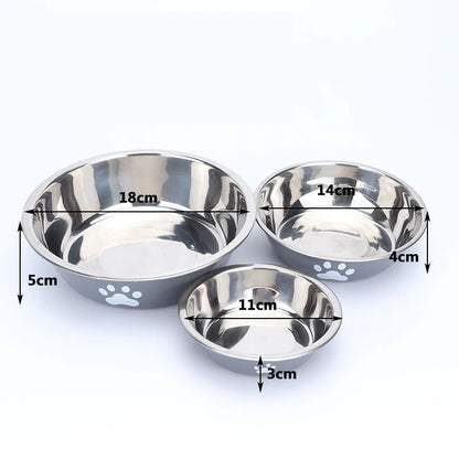 Large capacity stainless steel dog bowl