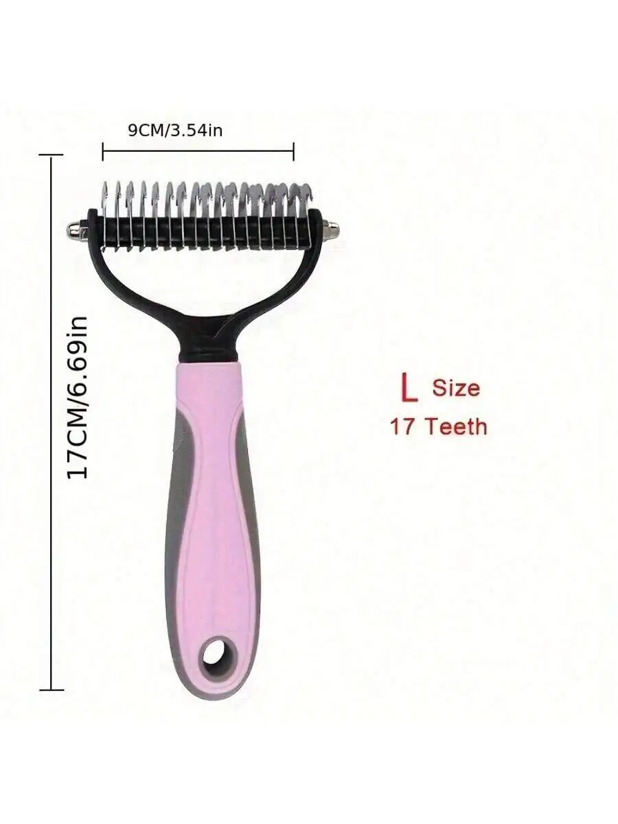 Pet Fur Cutter, Dog Grooming Shedding Tool, Double-Sided Pet Brush, Pet Supplies
