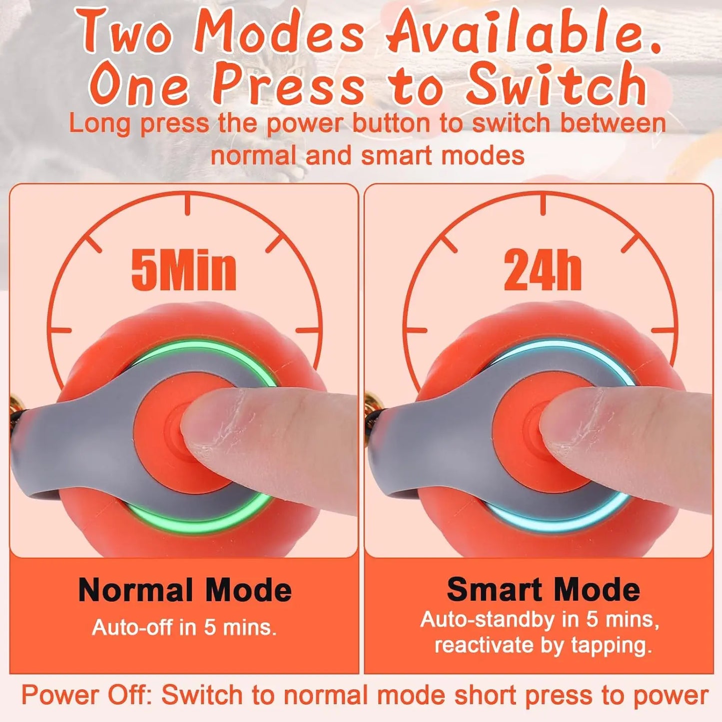 2Pack Interactive Cat Toy Ball - Automatic Interactive Cat Toys for Indoor Cats