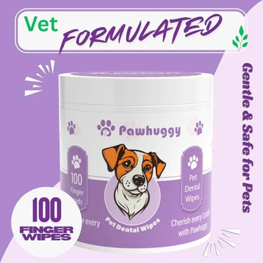 Pet Dental Ear and Eye Cleaning Wipes for Dogs and Cats
