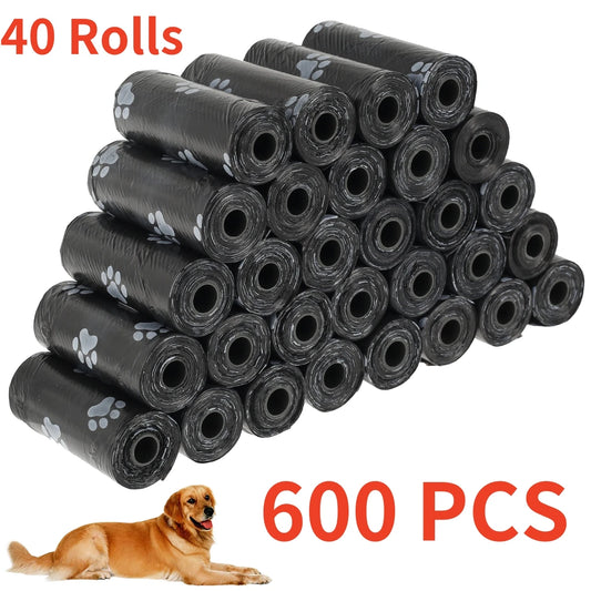 2/40Rolls Pet Dog Bags Dispenser Collector