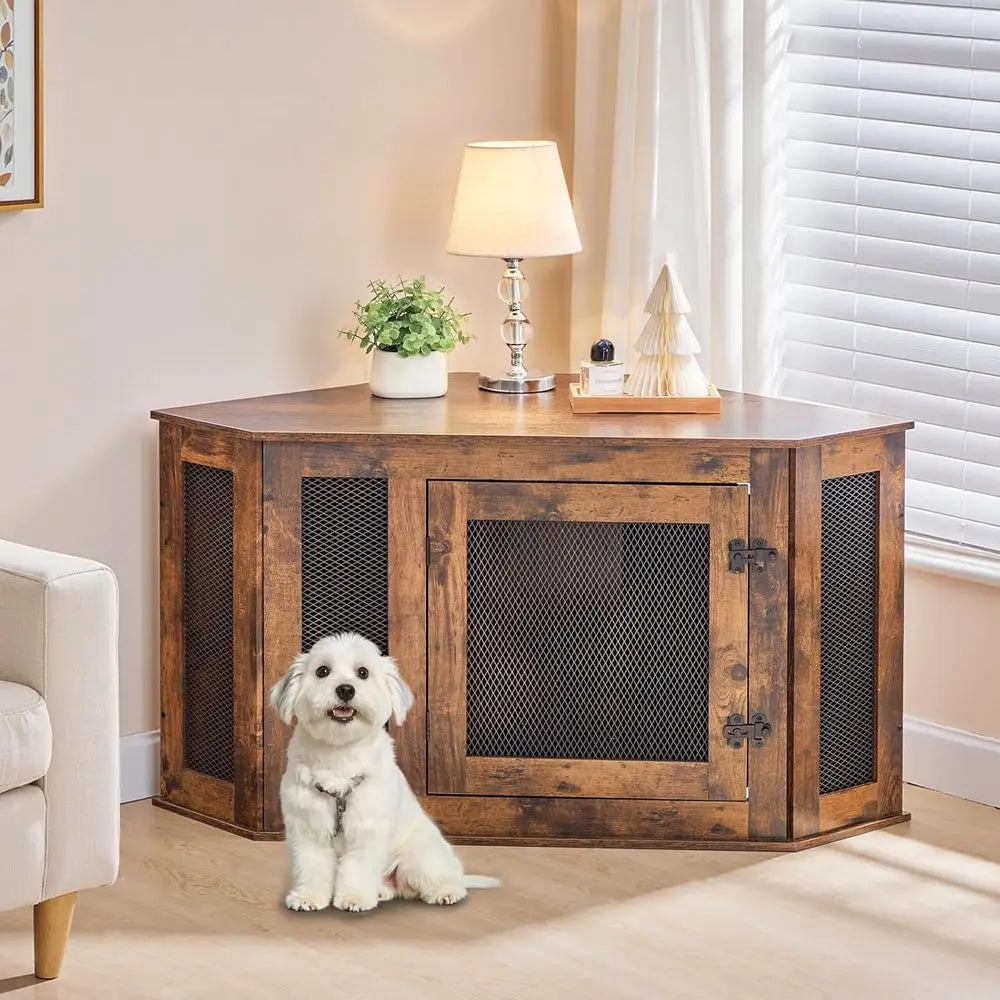 Dog Crate Furniture, Wooden Dog Kennel End Table,