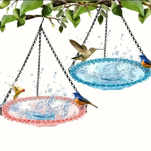 Hanging Bird Bath Feeder Set with Chain