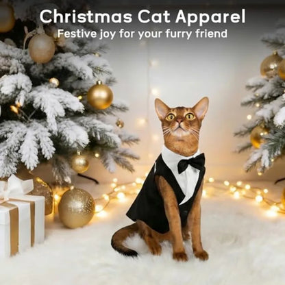 Cat Tuxedo Suit Formal Wear with Bow Tie,