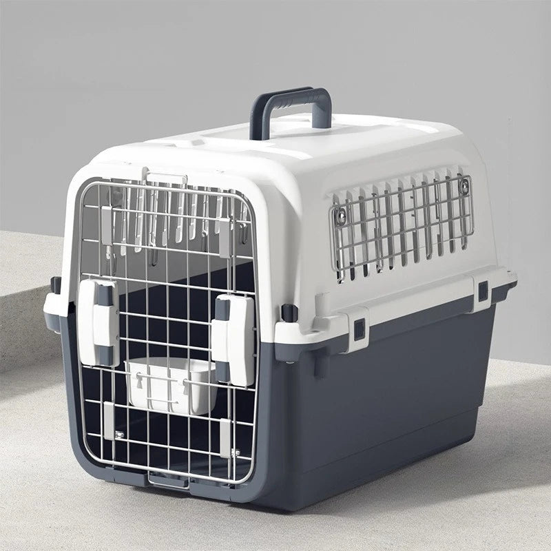 Airline Pet Carrier with Ventilation Windows Handle Small Dogs Cats