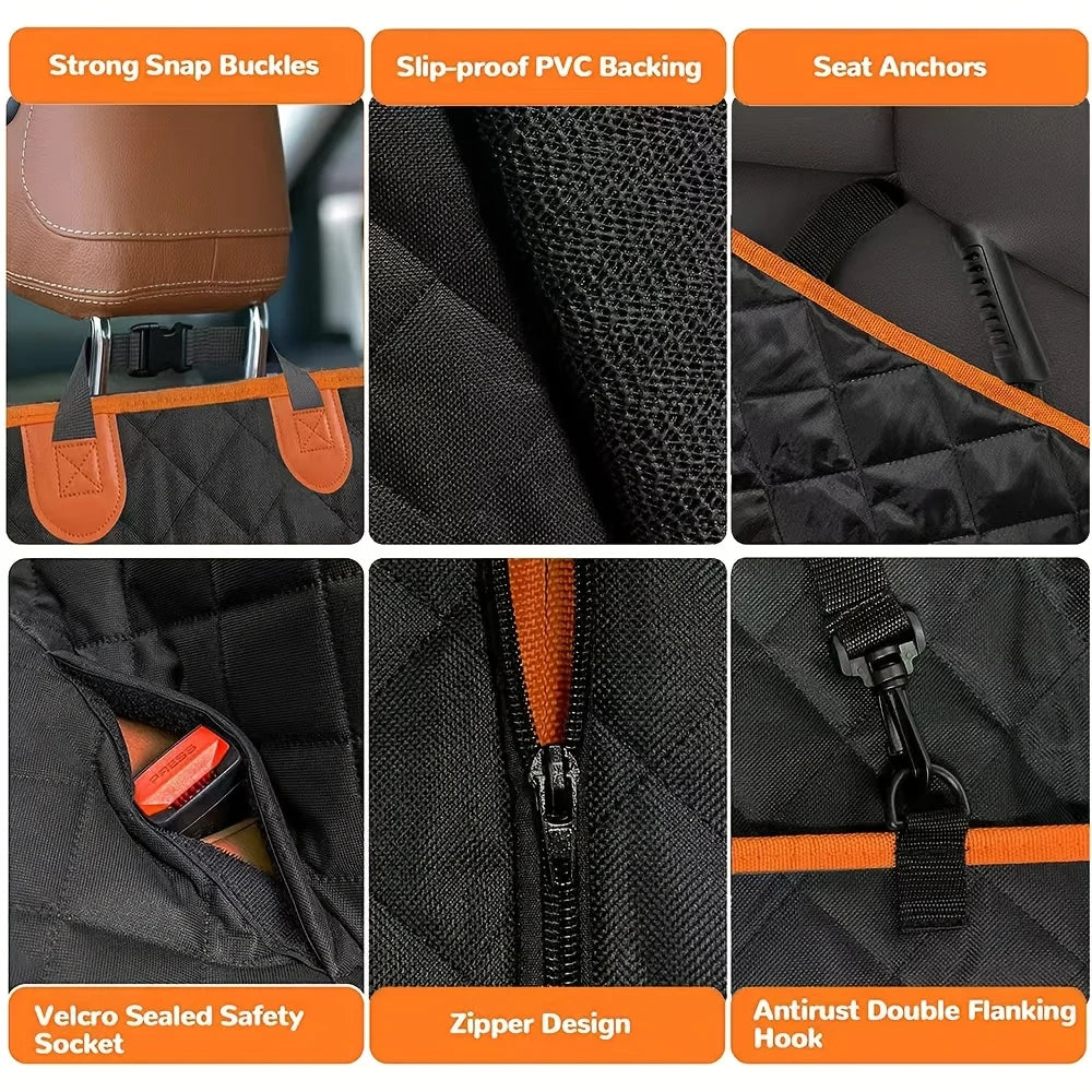 Car Seat Cover 100% Waterproof  Hammock 600D Heavy Duty Scratch & Slip Durable