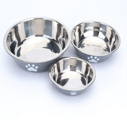 Large capacity stainless steel dog bowl