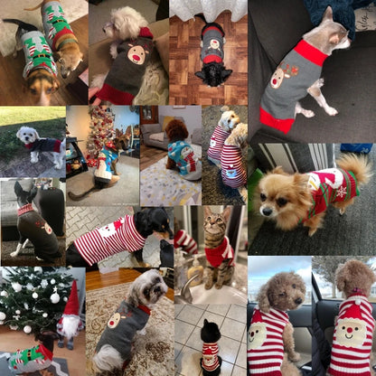 Dog Sweater Christmas Winter Warm Dog  Knitted Sweater