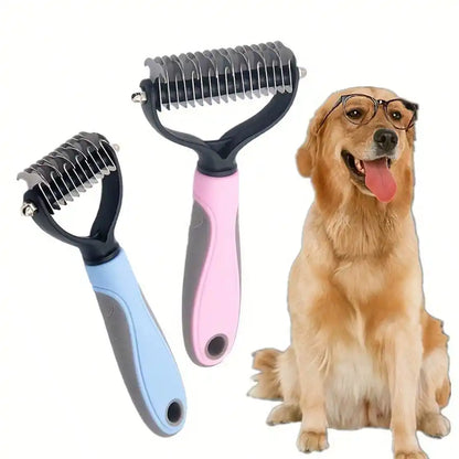 Pet Fur Cutter, Dog Grooming Shedding Tool, Double-Sided Pet Brush, Pet Supplies