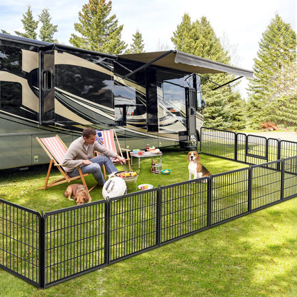 Dog Playpen 16 Panel Foldable Outdoor Yard Camping