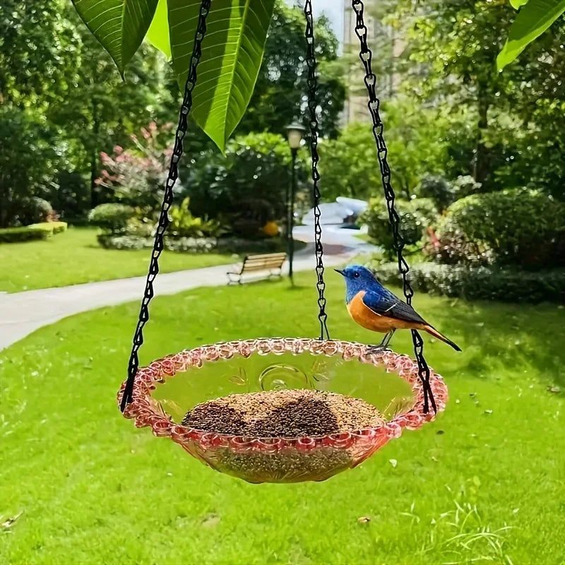 Hanging Bird Bath Feeder Set with Chain