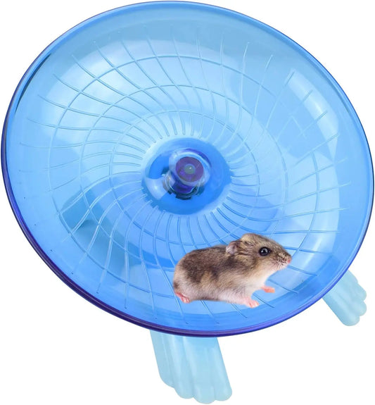 Blue Silent Hamster Exercise Wheel – 7 Inch Quiet Spinner Running Disc