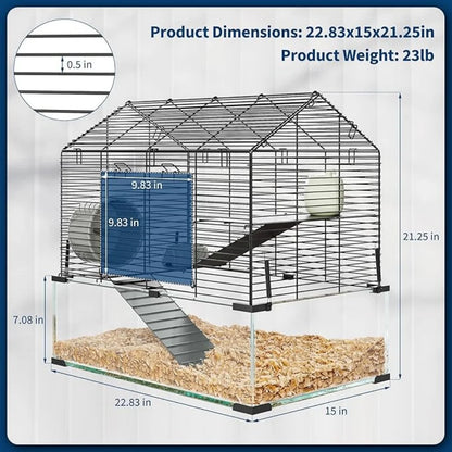 3 tier Metal Enclosure + Glass Cages for Guinea Pigs