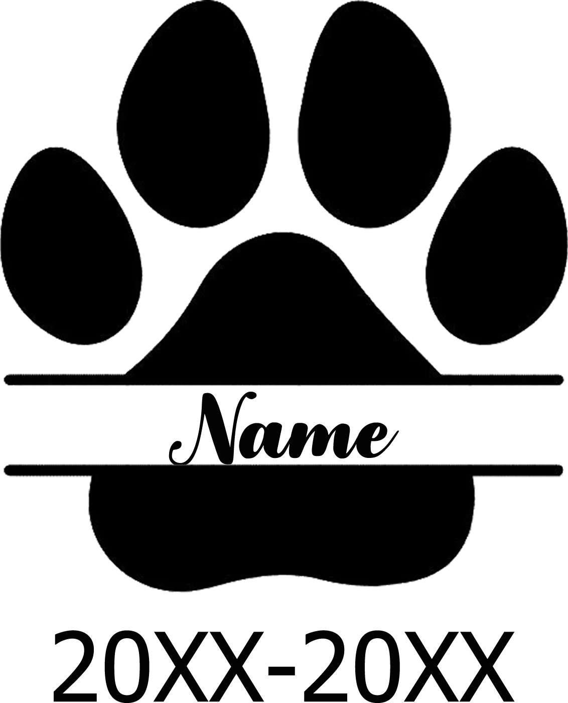 Memorial Stone Custom Dogs Name and Date of Death Personalized