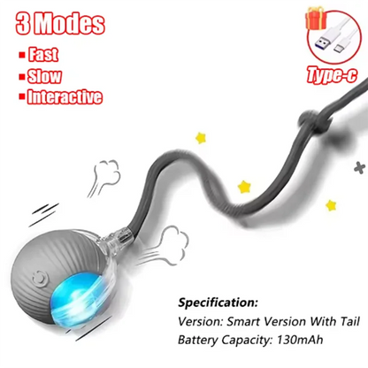 Interactive Self-Play Cat Toys, Automatic Teaser Ball and Rotating