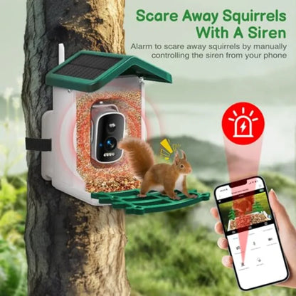 Smart Bird Feeder with Camera  Solar Panel
