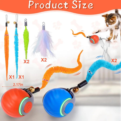 2Pack Interactive Cat Toy Ball - Automatic Interactive Cat Toys for Indoor Cats