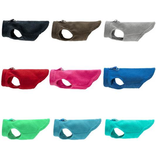 Factory Custom-Made Dog Clothes, European and American Amazon Pet Clothes, Thickened Solid Color with Leash, Fleece Pet Supplies