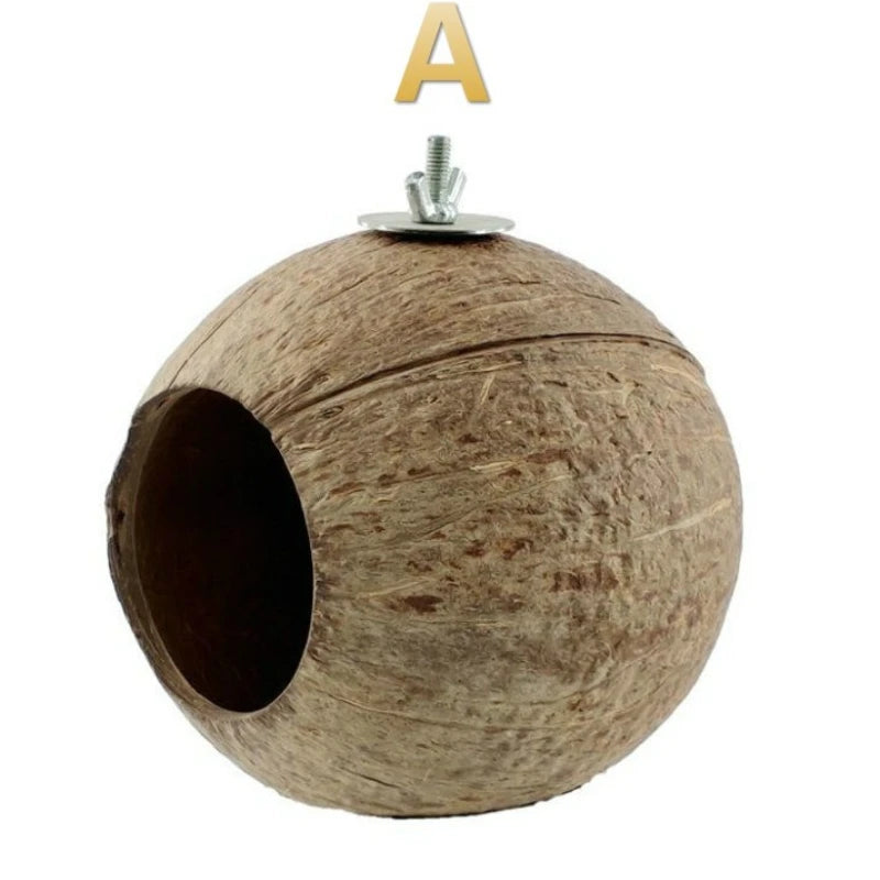 1Pc Natural Coconut Shell  Bird Nest  Parrot Budgie Parakeet Cockatiel Conure