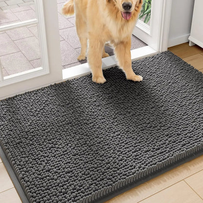 Large Absorbent Door Mat for Muddy Paws, Quick Dry