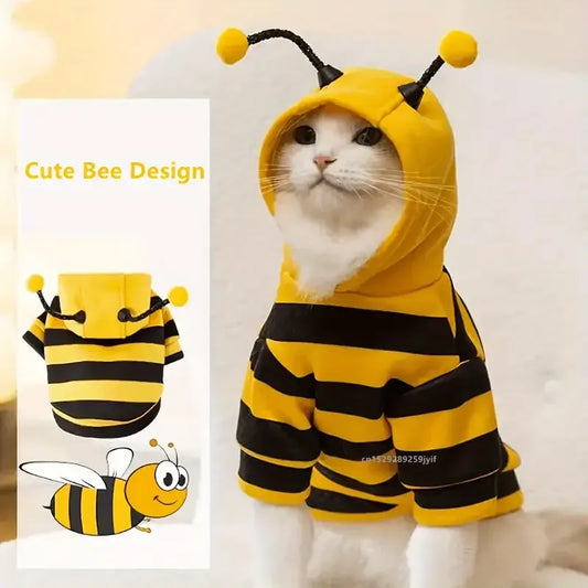 Bee Pet Puppy Coat Apparel Outfit  Small Medium Dogs & Cats