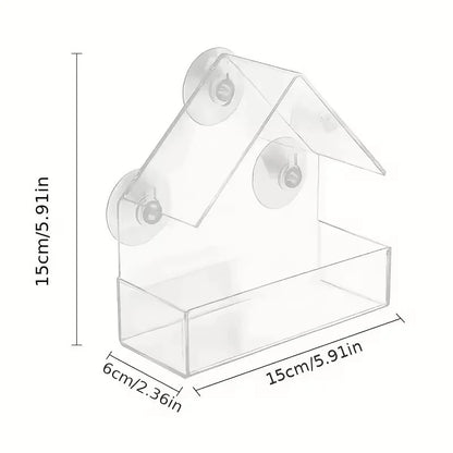 Transparent Bird Feeder for Wild Birds