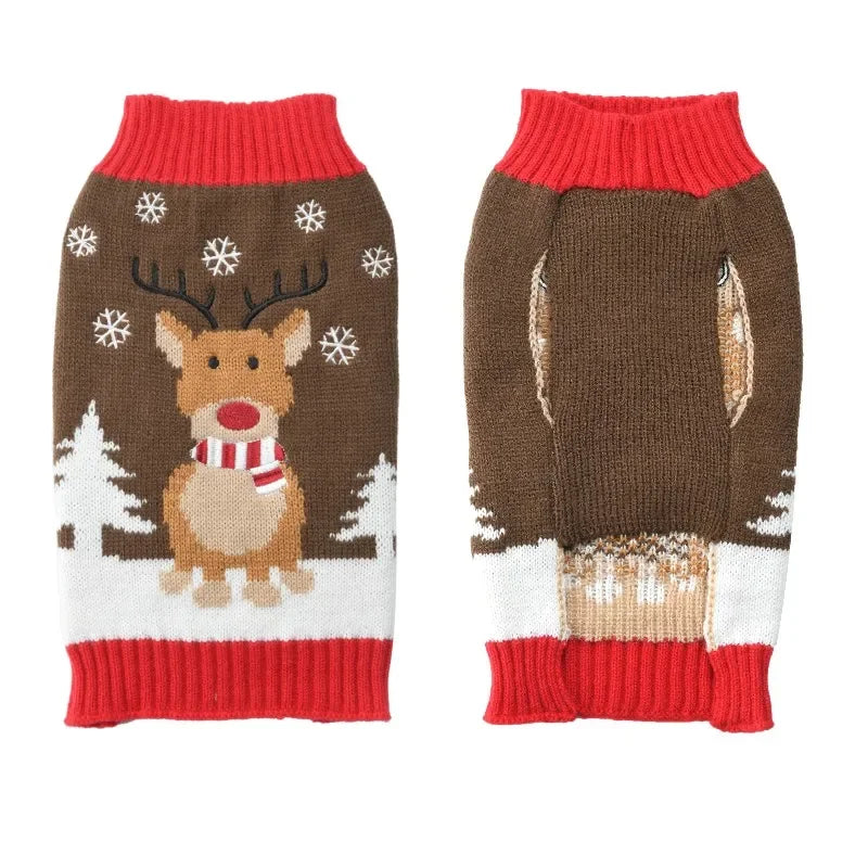 Dog Sweater Christmas Winter Warm Dog  Knitted Sweater