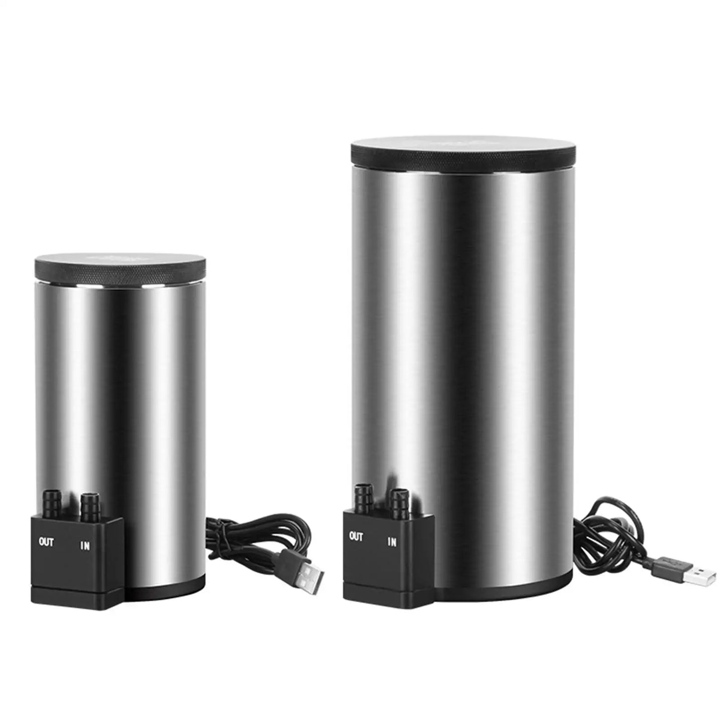 Quiet Aquarium External Canister Filter USB Powered Stainless Steel Mini Water Filter