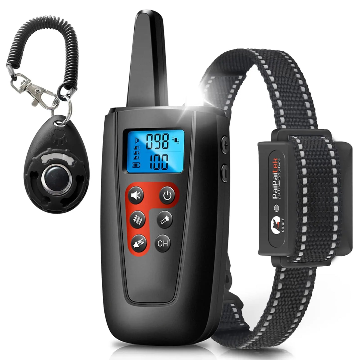 No Shock Dog Training Collar  IPX7 Waterproof Electric Collar with Remote