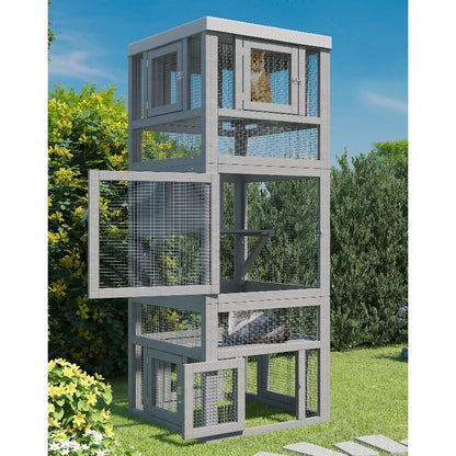 Large Outdoor Cat Enclosure Featuring an Accessway