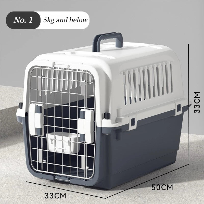Airline Pet Carrier with Ventilation Windows Handle Small Dogs Cats