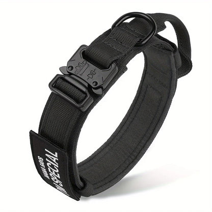 Heavy Duty Tactical Dog Collars with Patch Training  Medium and Large Dogs