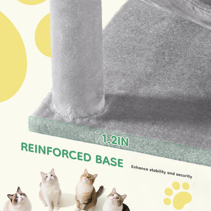 44In Cat Tall Multi-Cat Climbing Tower Scratching Posts Stable