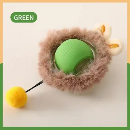 Interactive Self-Play Cat Toys, Automatic Teaser Ball and Rotating