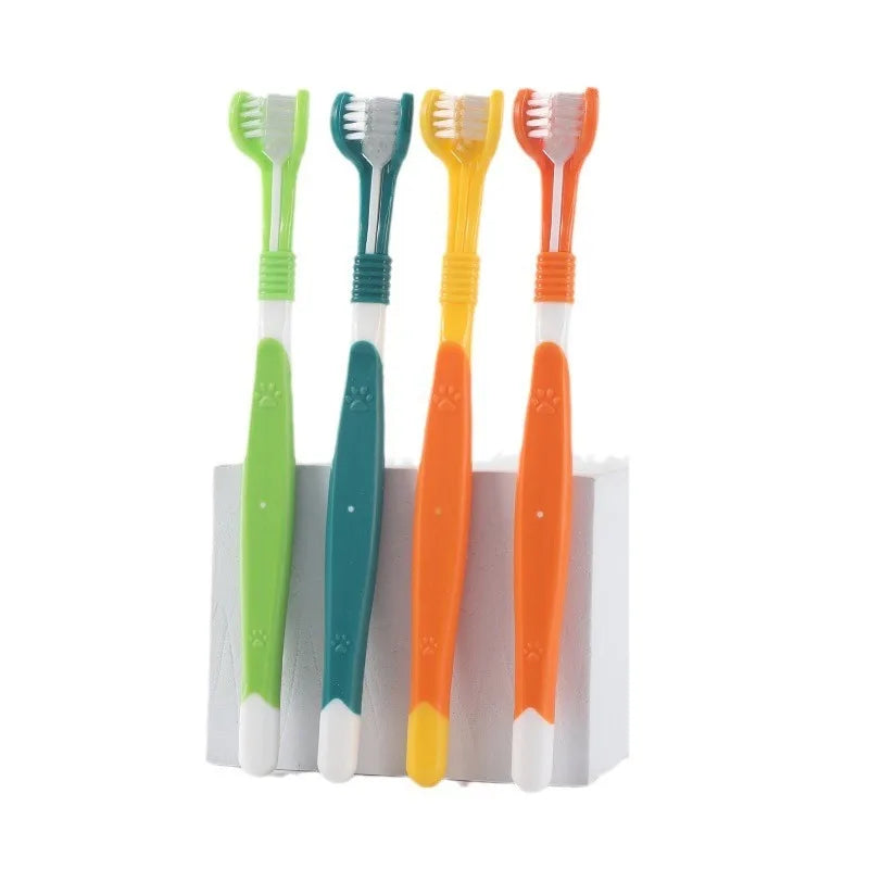 3-Sided Toothbrush Plastic  Removing Bad Breath  Tartar