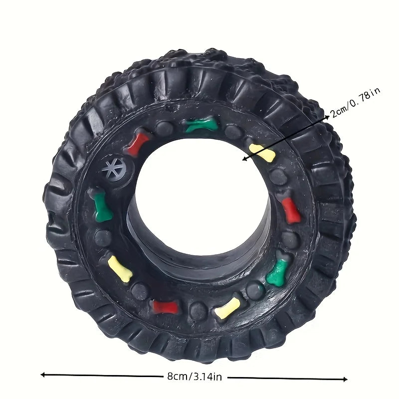 Training Toy Durable Chew Wheel Interactive Sound Toy for Small Medium Dogspets