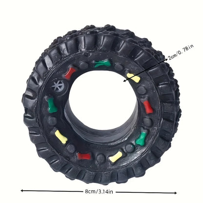Training Toy Durable Chew Wheel Interactive Sound Toy for Small Medium Dogspets