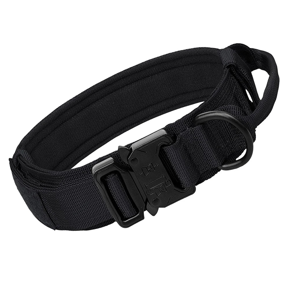 Heavy Duty Tactical Dog Collars with Patch Training  Medium and Large Dogs