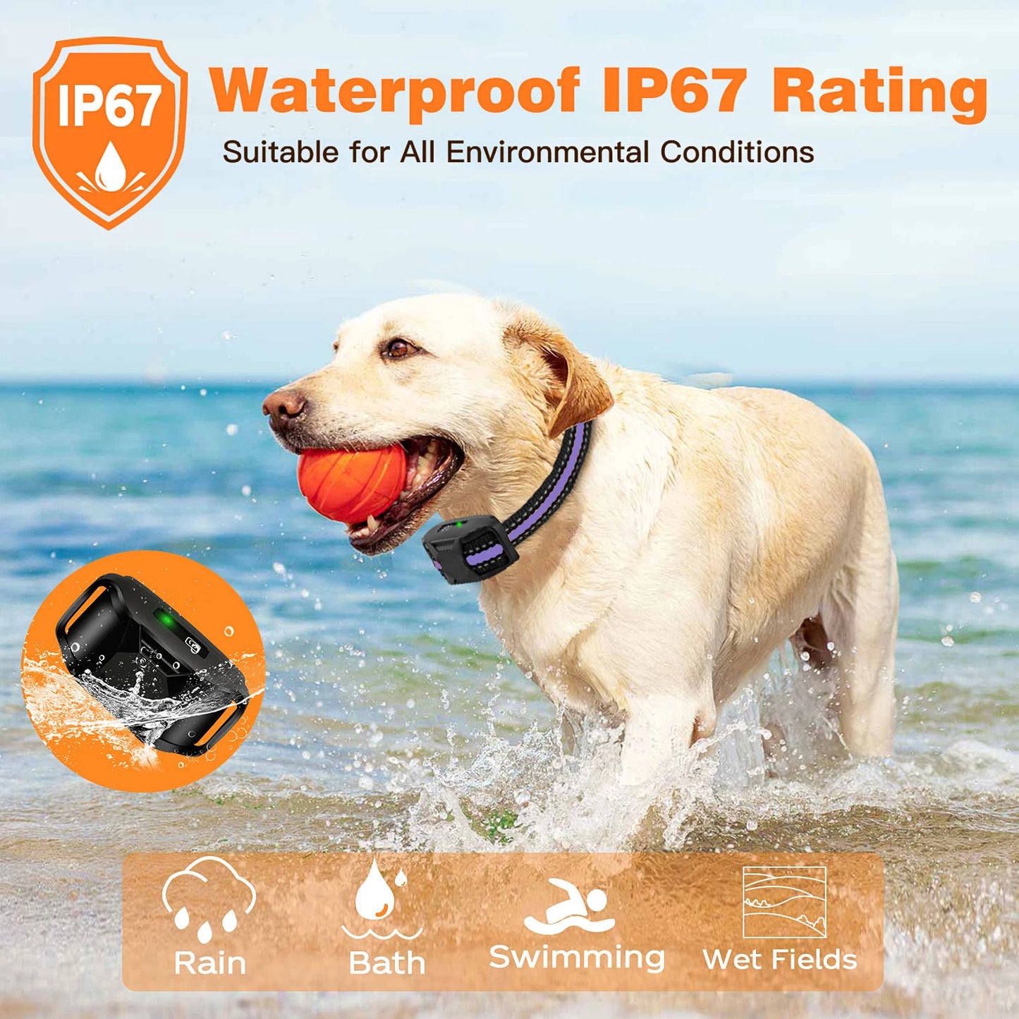 3300Ft Electric Dog Training Collar Remote Control Waterproof  Vibration Shock Beep