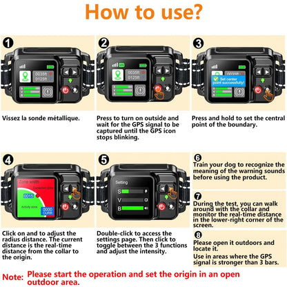 GPS Wireless Dog Fencing System GPS Electric Satellite Technology, 15 ~ 200