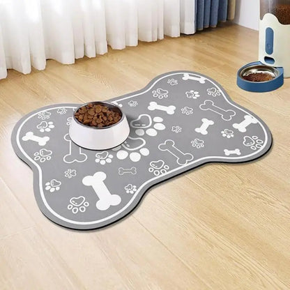 Diatomaceous Mud Absorbent Pet Placemat For Food And Water Bowl With Waterproof Quick-Dry Rubber Backing Non-Slip Home Pet Mat