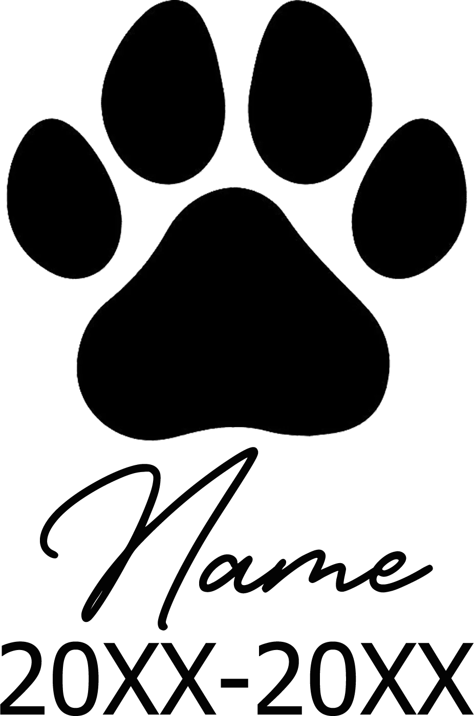 Memorial Stone Custom Dogs Name and Date of Death Personalized