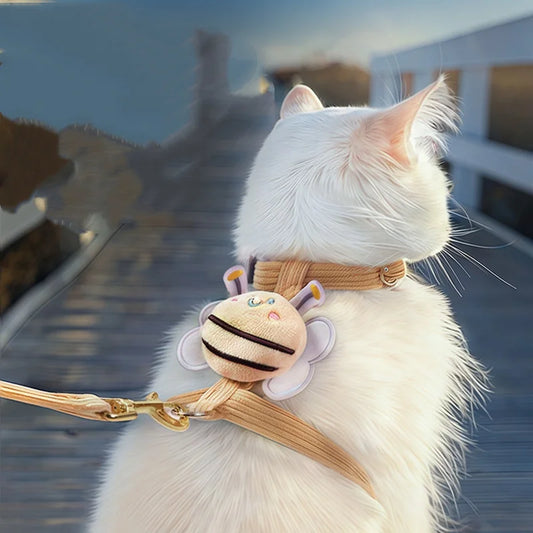 Adjustable Cat Harness Leash Set
