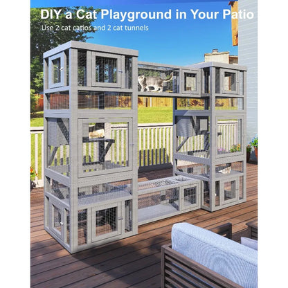 Large Outdoor Cat Enclosure Featuring an Accessway