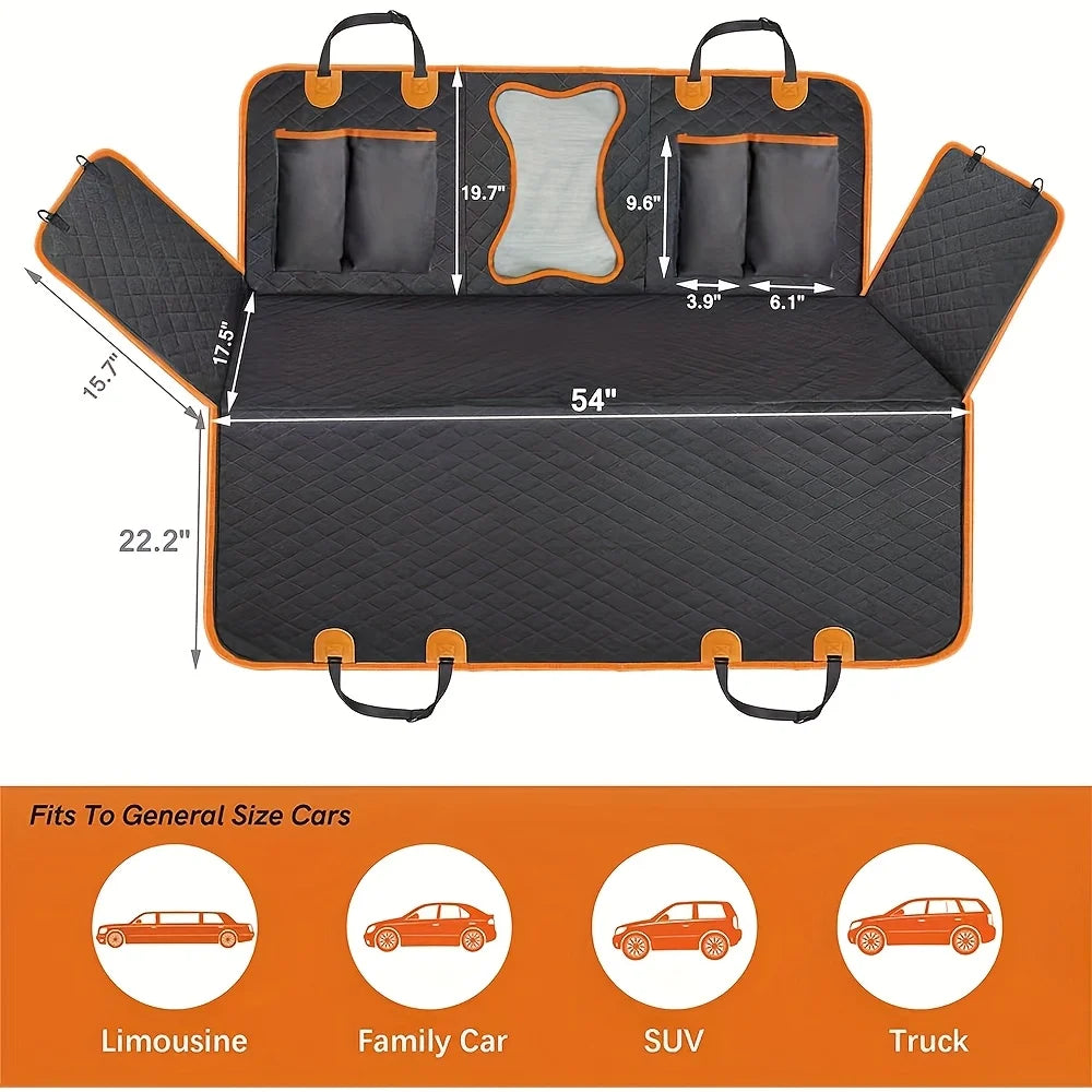 Car Seat Cover 100% Waterproof  Hammock 600D Heavy Duty Scratch & Slip Durable